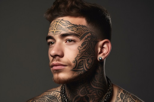 Tatuagens faciais com tinta magnética ou metálica