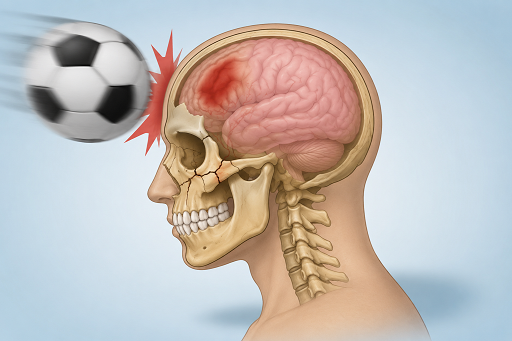Tiver traumatismo craniano ou facial recente